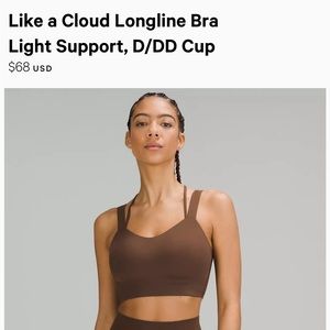 Like a Cloud Longline Sports Bra Size 4 D/DD Cup